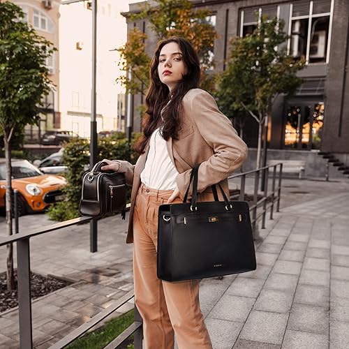 Miniatura 3 de Missnine Bolso tote de cuero para laptop y cartera pequeña para mujer