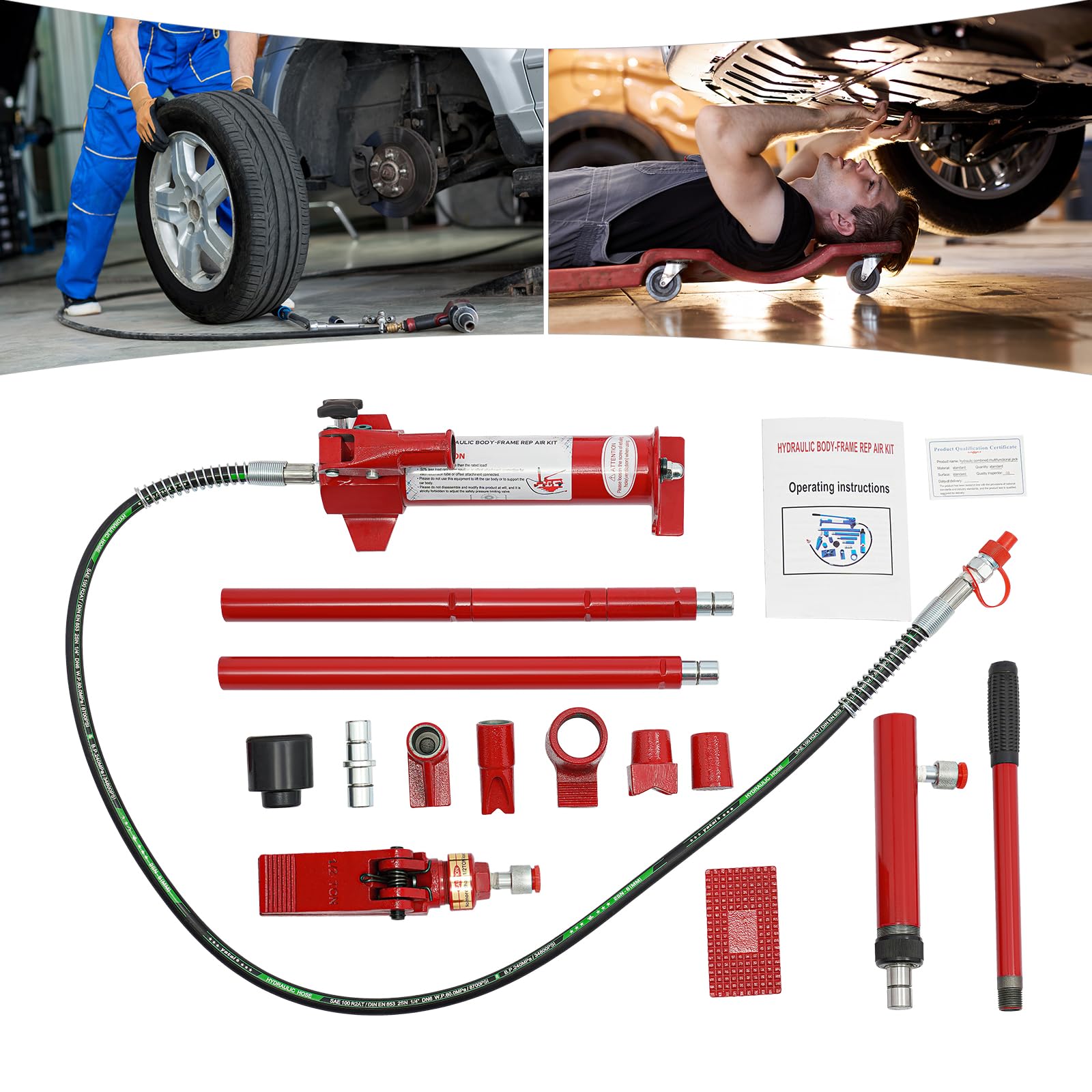 Kit di riparazione idraulico per carrozzeria pompa cric 4t Hub per riparazioni in officine private, officine di riparazione auto, officine automobilistiche e altre occasioni