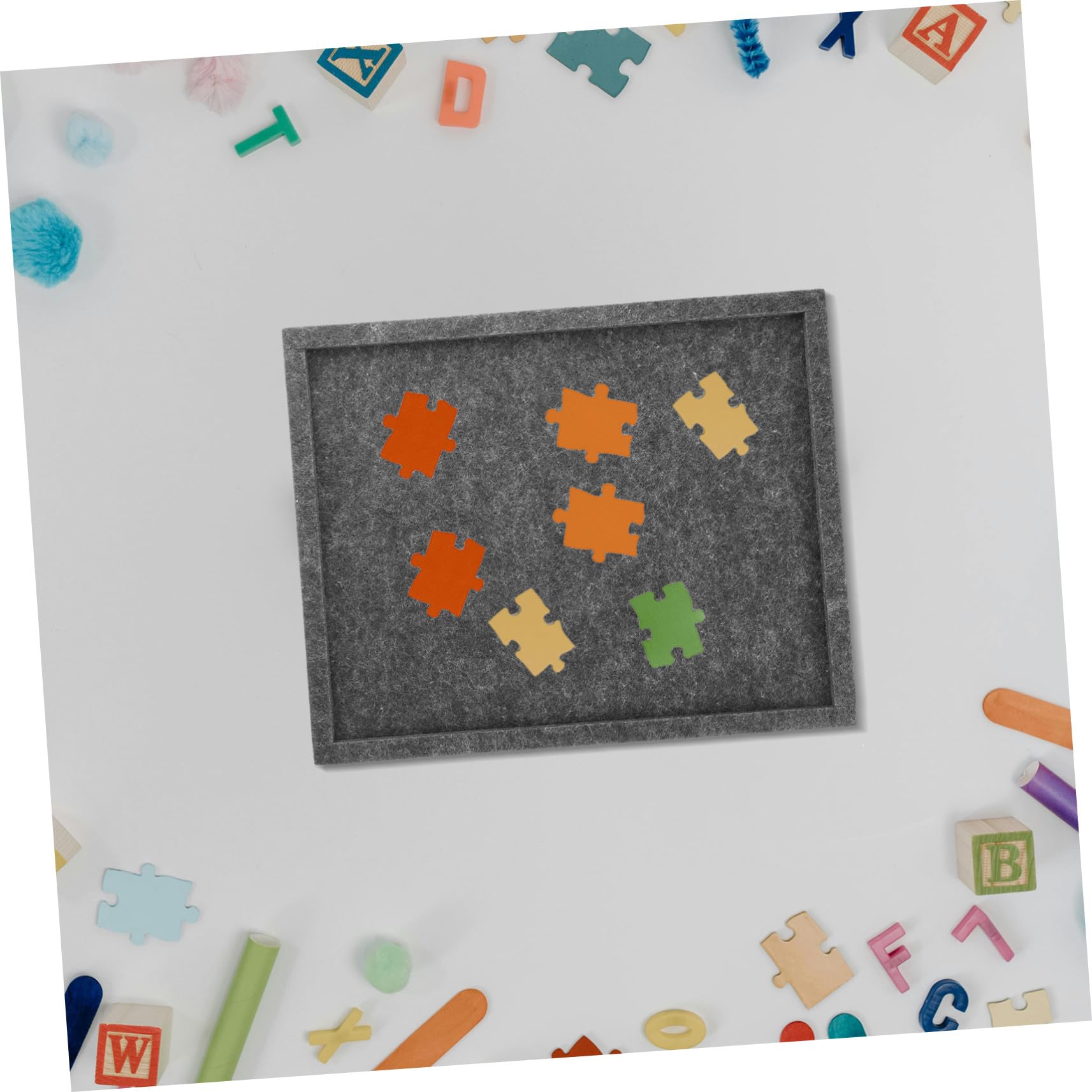 FRCOLOR Trieur de Pièces de Puzzle 6 Pièces en Feutre, Plateaux Empilables