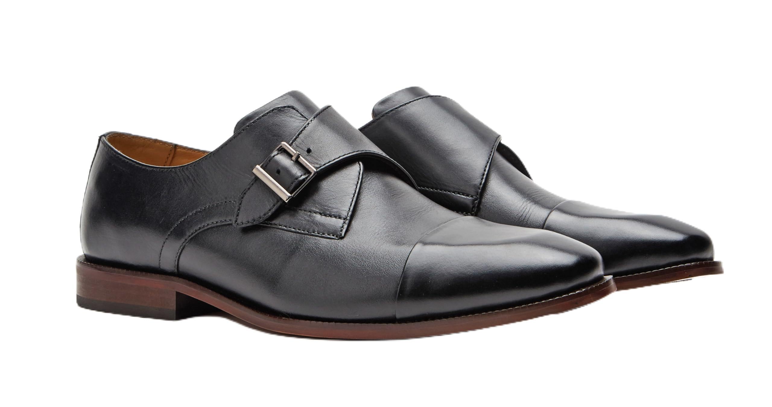 Symbol Premium Mens Formal Leather Monk Strap Black Shoes_8 UK (SYP-M-FSH-MNK-01) (B0CQMBC3FK) Amazon Price History, Amazon Price Tracker