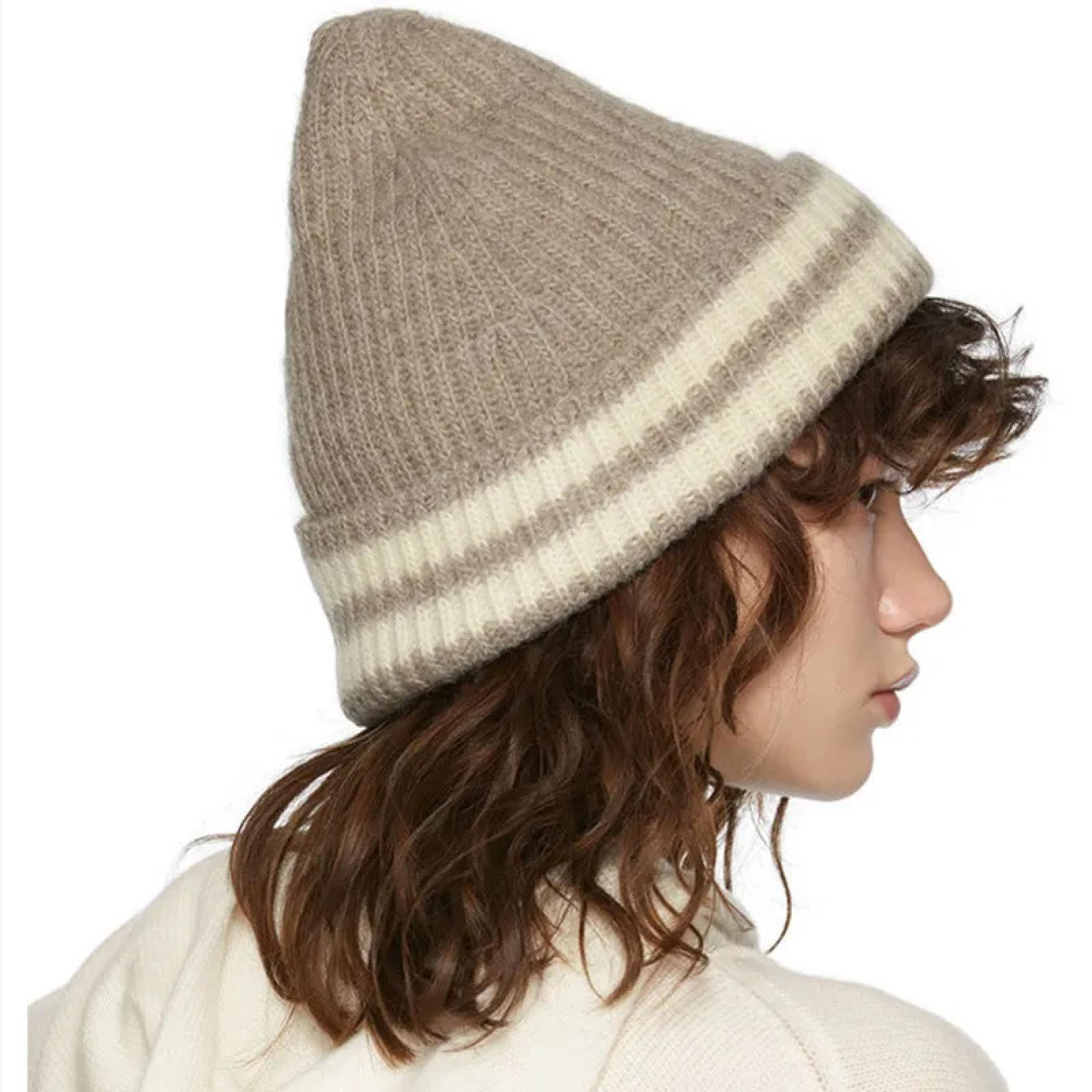 Czapki Czapki Skullies Czapki Beanie Miękkie Proste Paski Akrylowe Dzianinowe Czapki dla Mężczyzn Kobiet Dorosłych Zimowe Ciepłe Czapki Skullies Solidna Elastyczna Kobieca Czapka Dzianinowa
