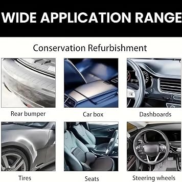 30ml Car Plastic Restorer Black with Sponge,Back to Black Trim Restorer,Plastics Parts Crystal Coating,Crystal Coating Plastic Restoration,Car Interior Plastic Scratch Repair,Prevents Drying Aging