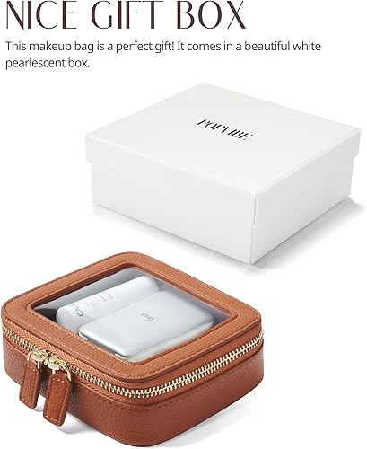 Miniatura 7 de Popvibe Bolsa de maquillaje transparente, neceser de viaje, bolsa de cosméticos transparente con cremallera, organizador de maquillaje portátil,