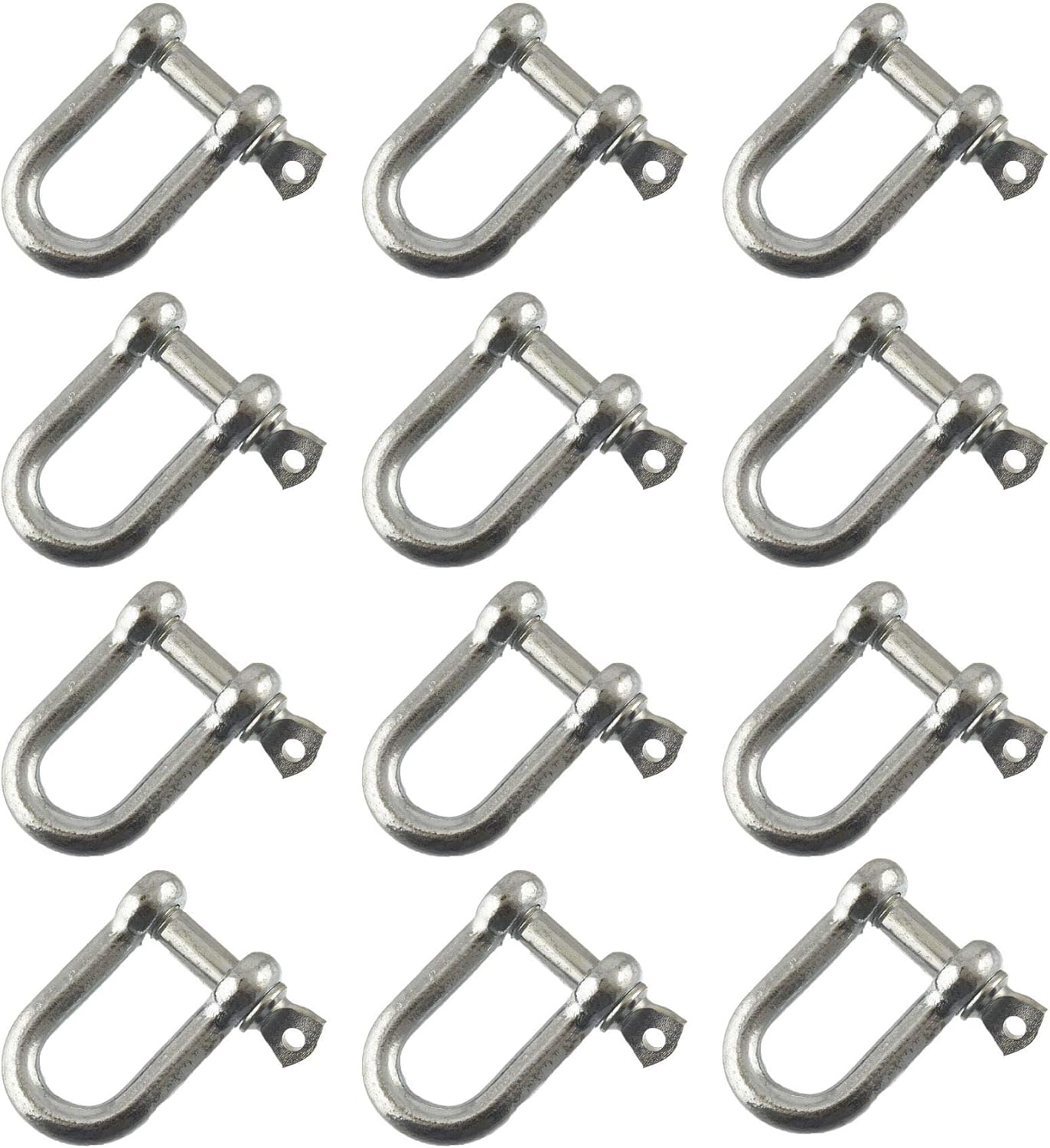 AB Tools 8mm Galvanised Dee Shackle Pack of 12 Chandlery DK02