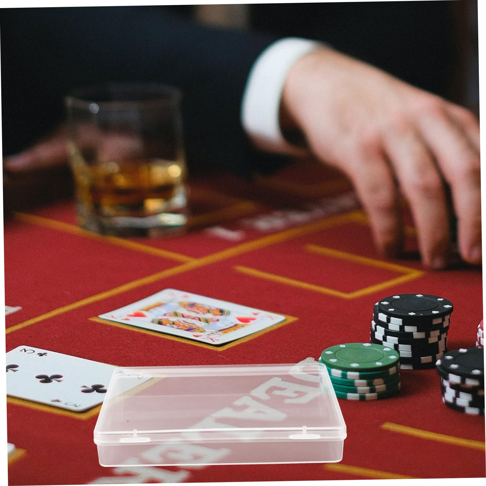 Abaodam 5 Juegos De Cajas De Plástico Rectangulares Para Guardar Tarjetas Con Soporte Portátil Para Tarjetas De Juego (4 Unidades X 5)