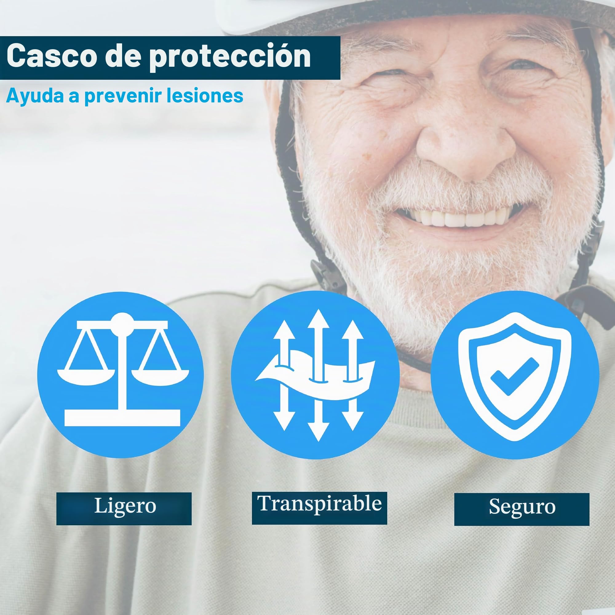 Ubio Casco de Protección Craneal Rojo Tejido Acolchador Transpirable, Protector Cabeza Personas Mayores, Epilepsia, Convulsiones, Niños, Adultos. Arnés de Mentón Ajustable 44-50cm Fabricado en España
