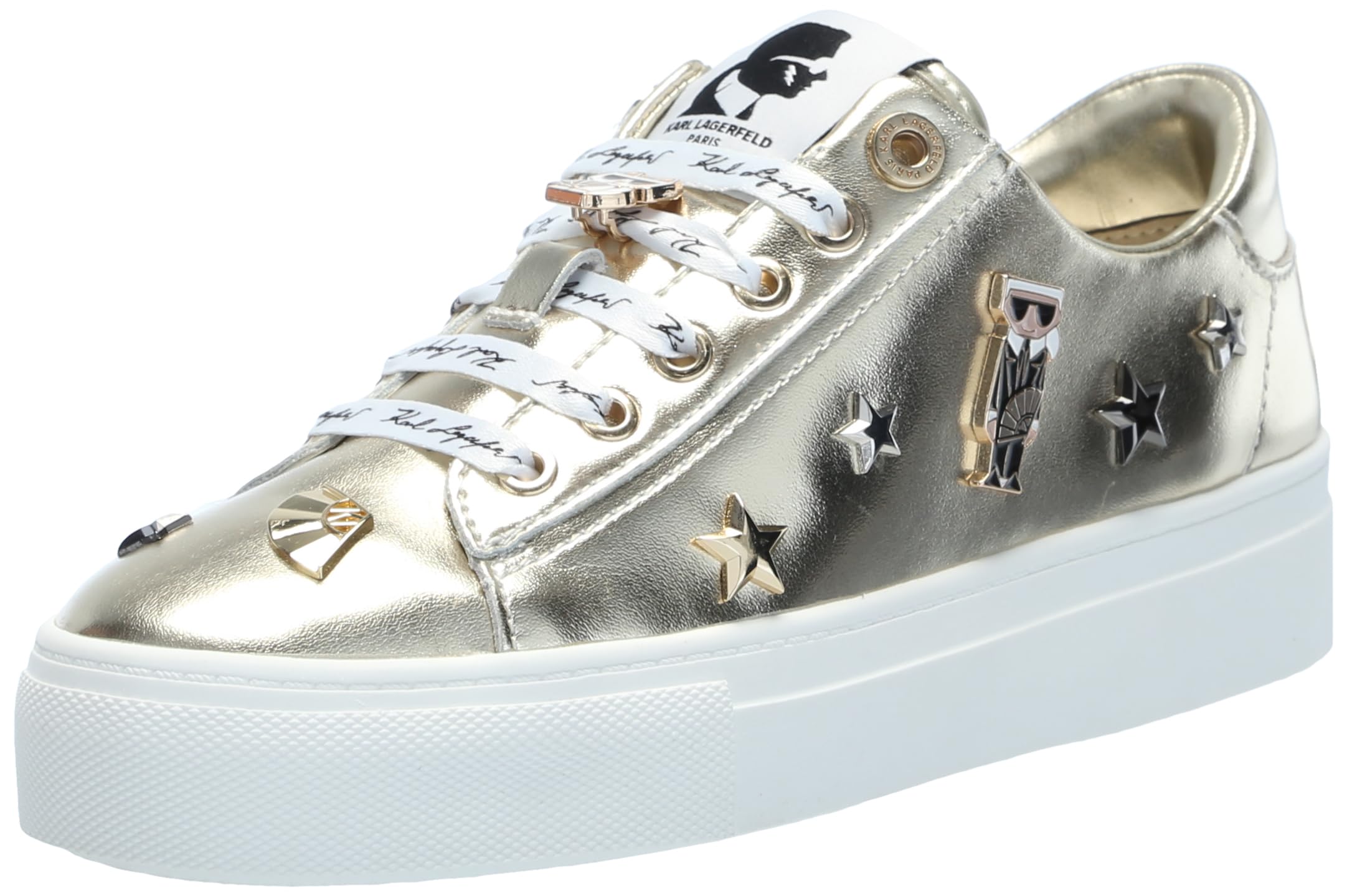 Karl Lagerfeld Women's Cate Pins Lace Up Sneaker
