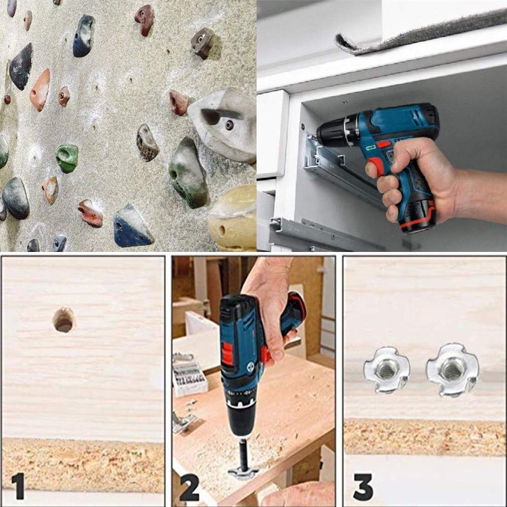 T-Nuts - 50 Pack 1/4-20 Steel Tee Nuts -3