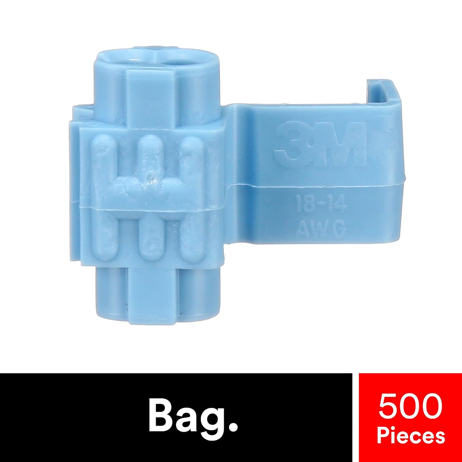 Super Sale 🛒 3M(TM) Scotchlok(TM) Electrical IDC 560-BULK, Double Run or Tap, Flame Retardant, Light Blue, 18–16 AWG (Solid/Stranded), 14 AWG (Stranded), (Pack of 500)