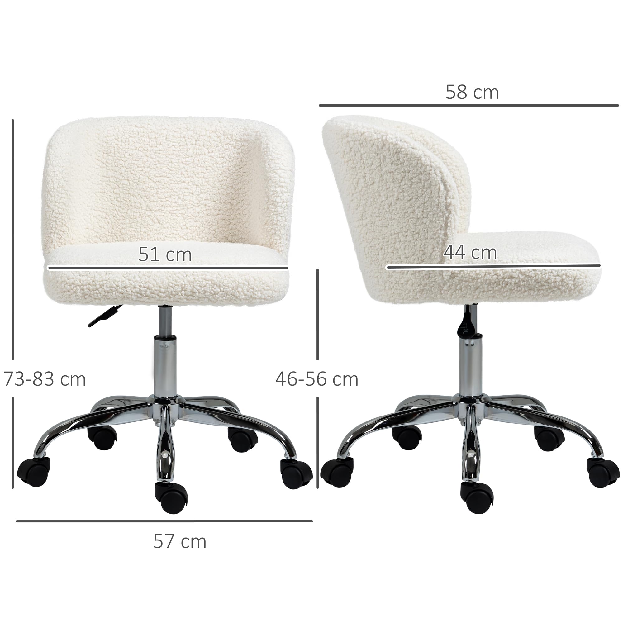 SONGMICS Sedia da Studio, Sedia Girevole di Peluche e PU, Poltrona da Scrivania Imbottita in Gommapiuma Regolabile in Altezza, Studio, Camera da Letto, Beige Cappuccino e Bianco Nuvola OBG020W01 SONGMICS Sedia da Studio, Sedia Girevole di Peluche e PU, Poltrona da Scrivania Imbottita in Gommapiuma Regolabile in Altezza, Studio, Camera da Letto, Beige Cappuccino e Bianco Nuvola OBG020W01
