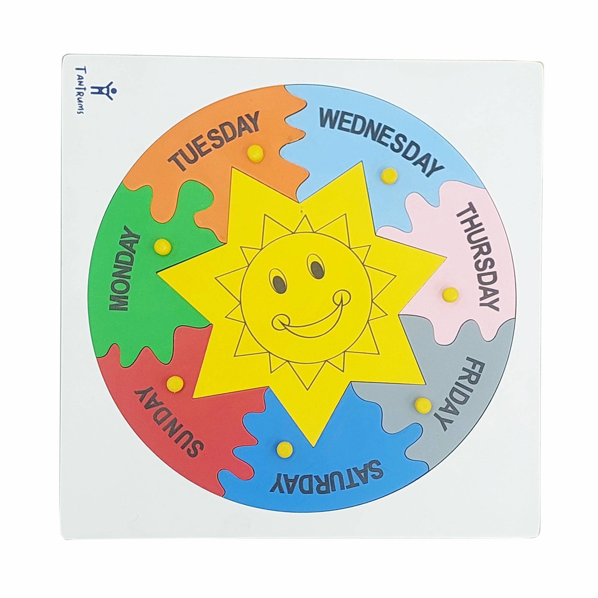 Tantrums Preschool 7 Days in Week Puzzle Set for 7 Days Learning | Education Puzzle Learning Aid for Kids (Multicolor pieces) (B09QYFSWN3) Amazon Price History, Amazon Price Tracker