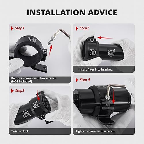 Miniatura 4 de EVIL ENERGY - Filtro de gasolina en línea (50 mm), rojo-1