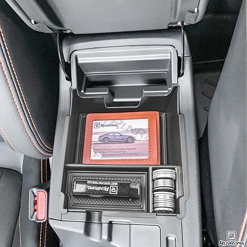 Miniatura 6 de Bandeja organizadora de consola central compatible con accesorios Subaru Crosstrek 2018-2023 e Impreza 2017 2018 2019 2020 2021 2022 2023,