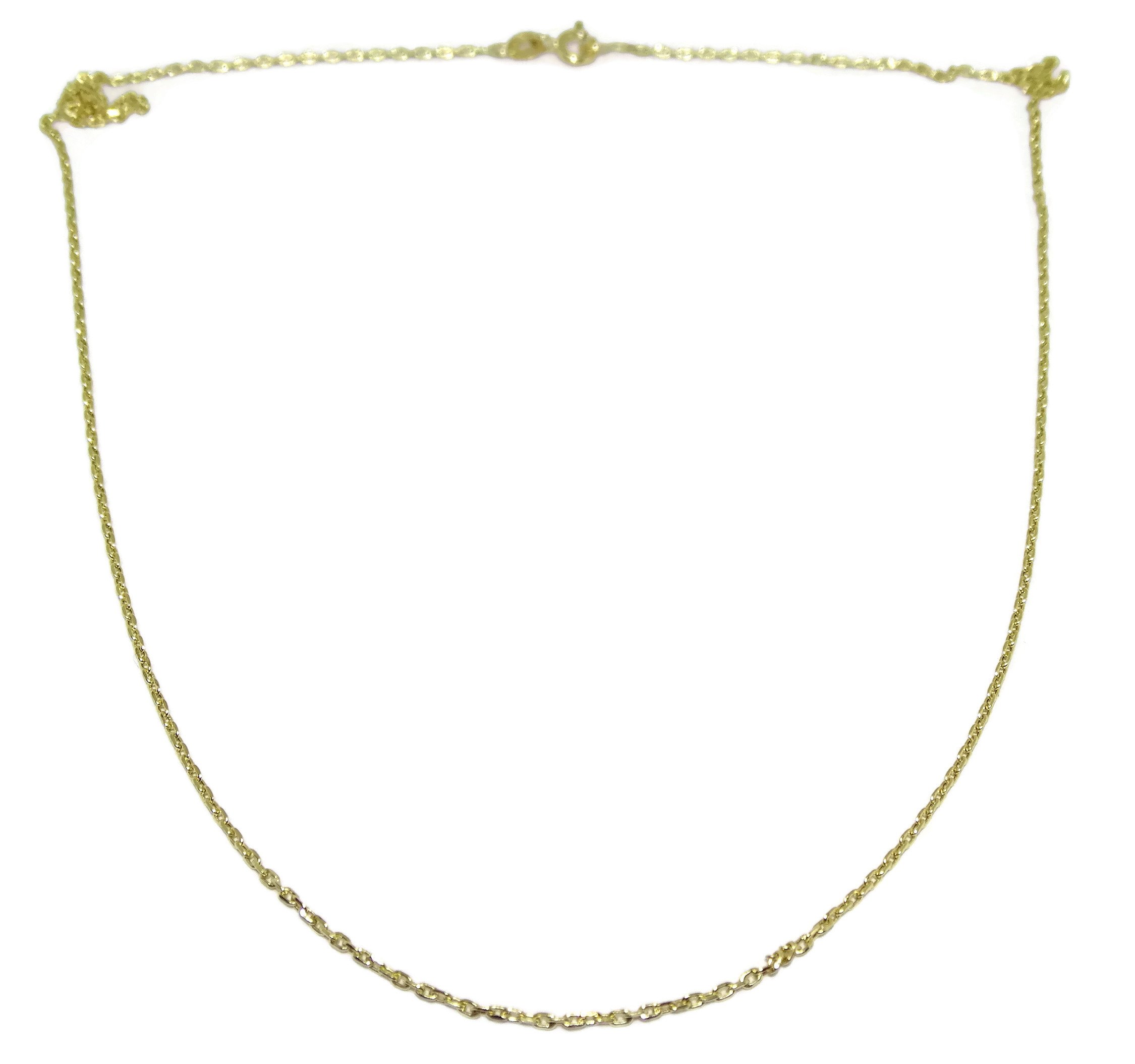 Catena forzata in oro giallo da 18 kt di 50 cm di lunghezza, forte e apparente, Oro, non applicabile