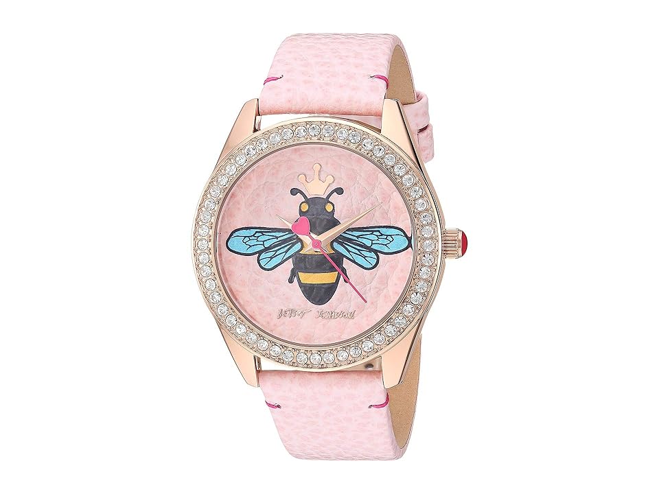 

Betsey Johnson 3D Bee On Leather Dial (Rust/Copper) Watches, Brown
