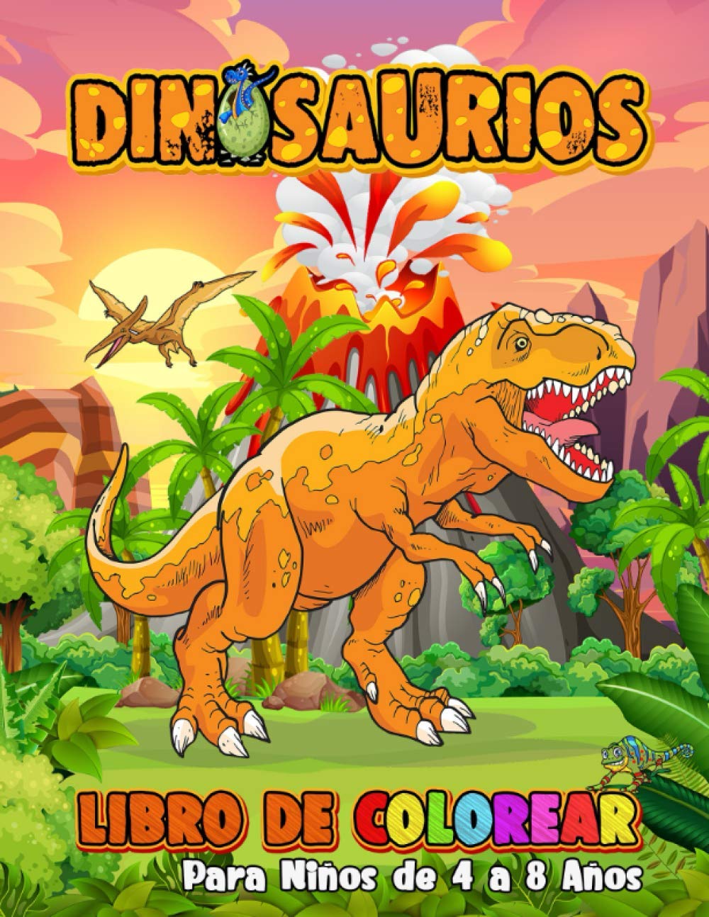Dinosaurios Libro de Colorear para Niños de 4 a 8 Años: Para Niñas y Niños
