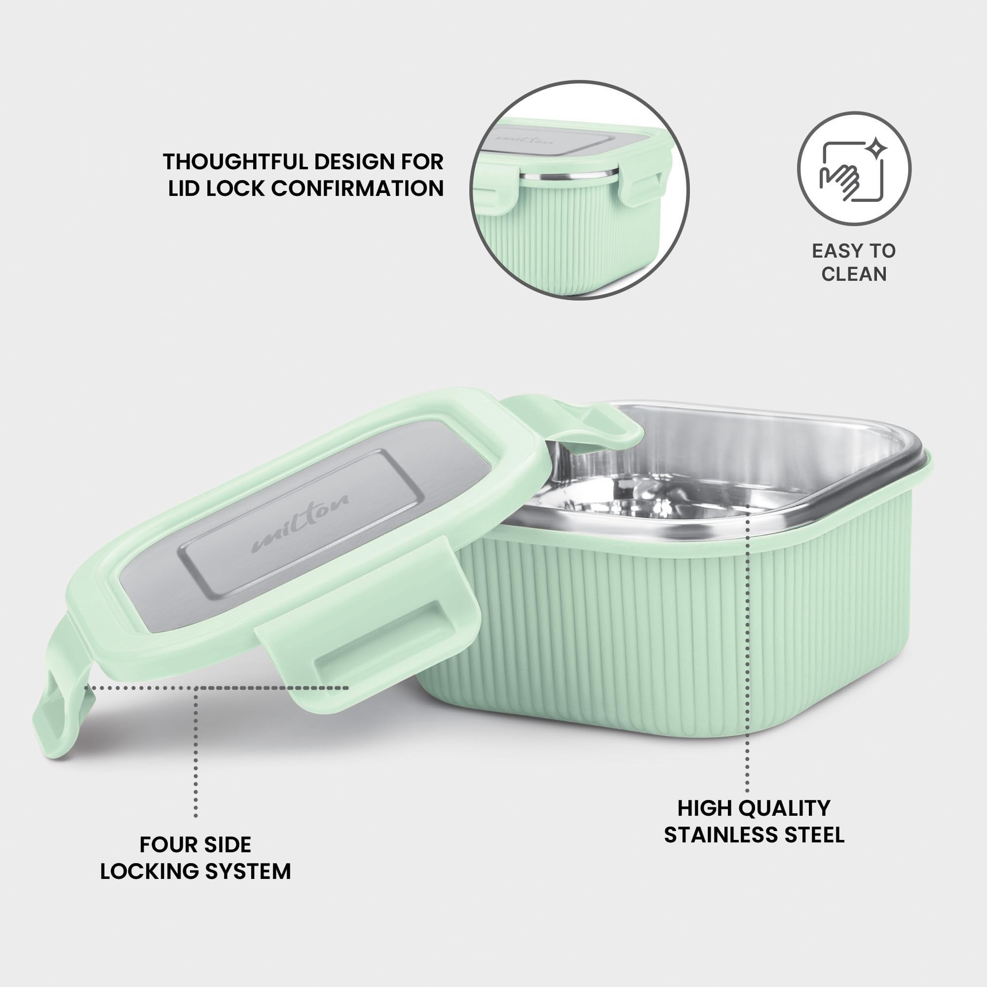 Milton Cool Touch Stainless Steel Container - Microwave Safe -3 Milton Cool Touch Stainless Steel Container - Microwave Safe -3