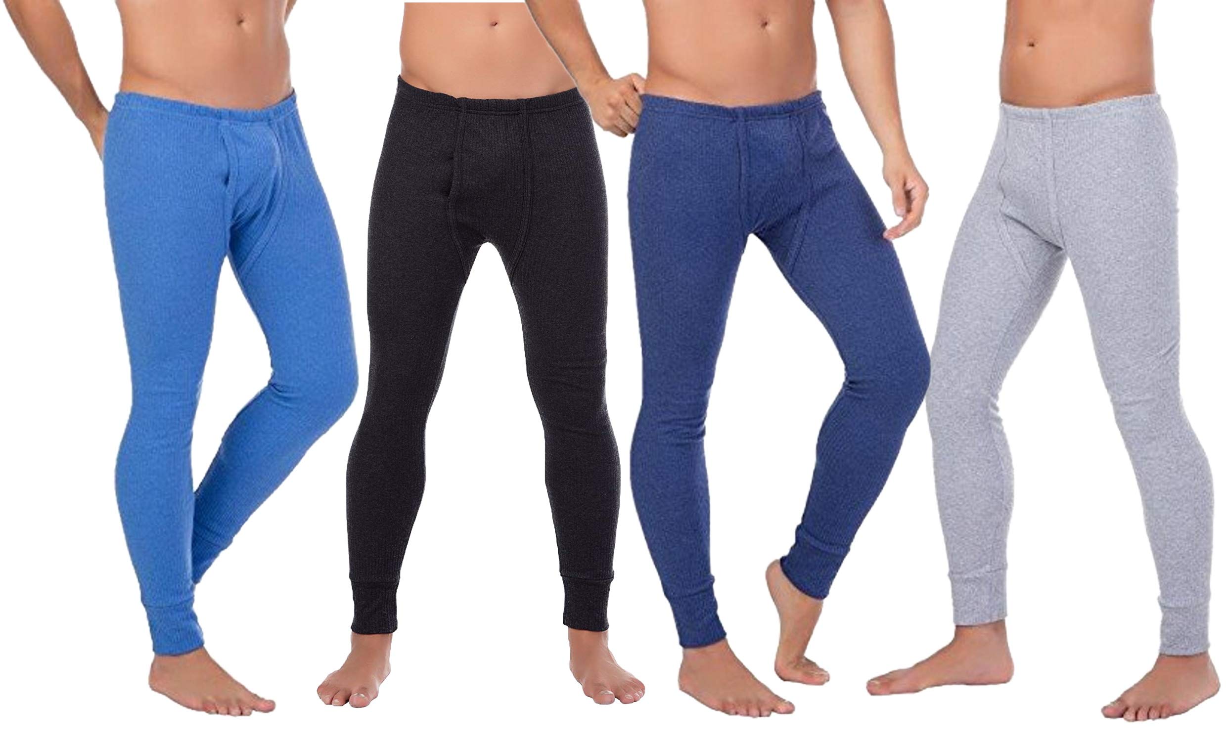 BestSale247 Lot de 2 sous-vêtements thermiques caleçons longs - maillots de corps pour homme Coton