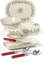 Vista 153 de Lenox 146504510 - Tazón de verduras navideño