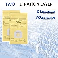 Vista 4 de Paquete de 20 bolsas de vacío compatibles con Kenmore Canister 5055, 50557,50558 y tipo C, C-18, 53292, 200 Series, 400 Series, 600 Series, 700