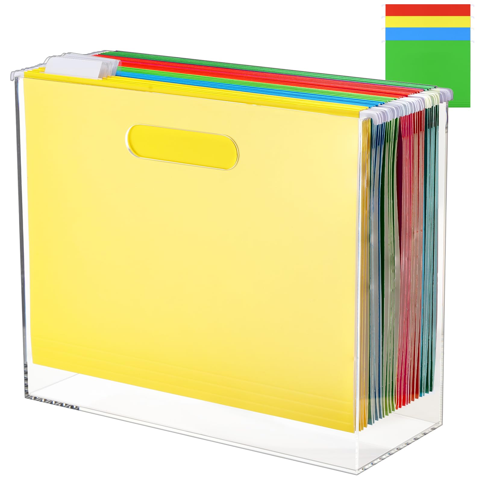Dispowreath - Carpeta Colgante De 24 Archivos Con Organizador De Acrílico Para Tamaño Carta/A4, Caja De