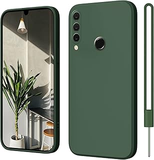 ElestBela Huawei P30 Lite Silicone Case, Huawei P30 Lite Case Ultra Thin with Microfibre, Camera Protection and Screen Protection, Scratch-Resistant Case for Huawei P30 Lite, Dark Green