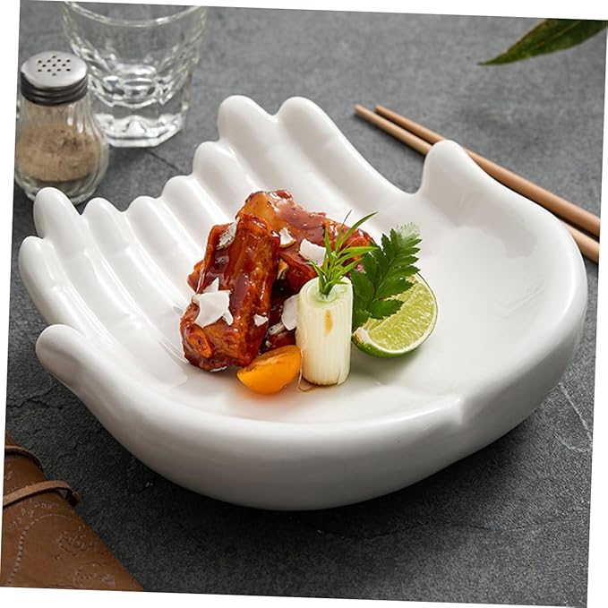 Plato de Cerámica con Forma de Mano para Sushi, Bandeja de Dos Pisos miniatura 5