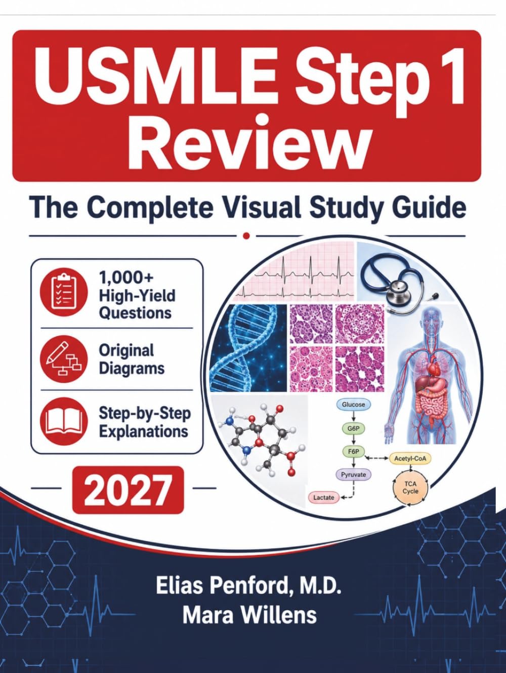 USMLE Step 1 Review: The Complete Visual Study Guide — 1,000+ High-Yield Questions, Original Diagrams, and Step-by-Step Explanations for 2027