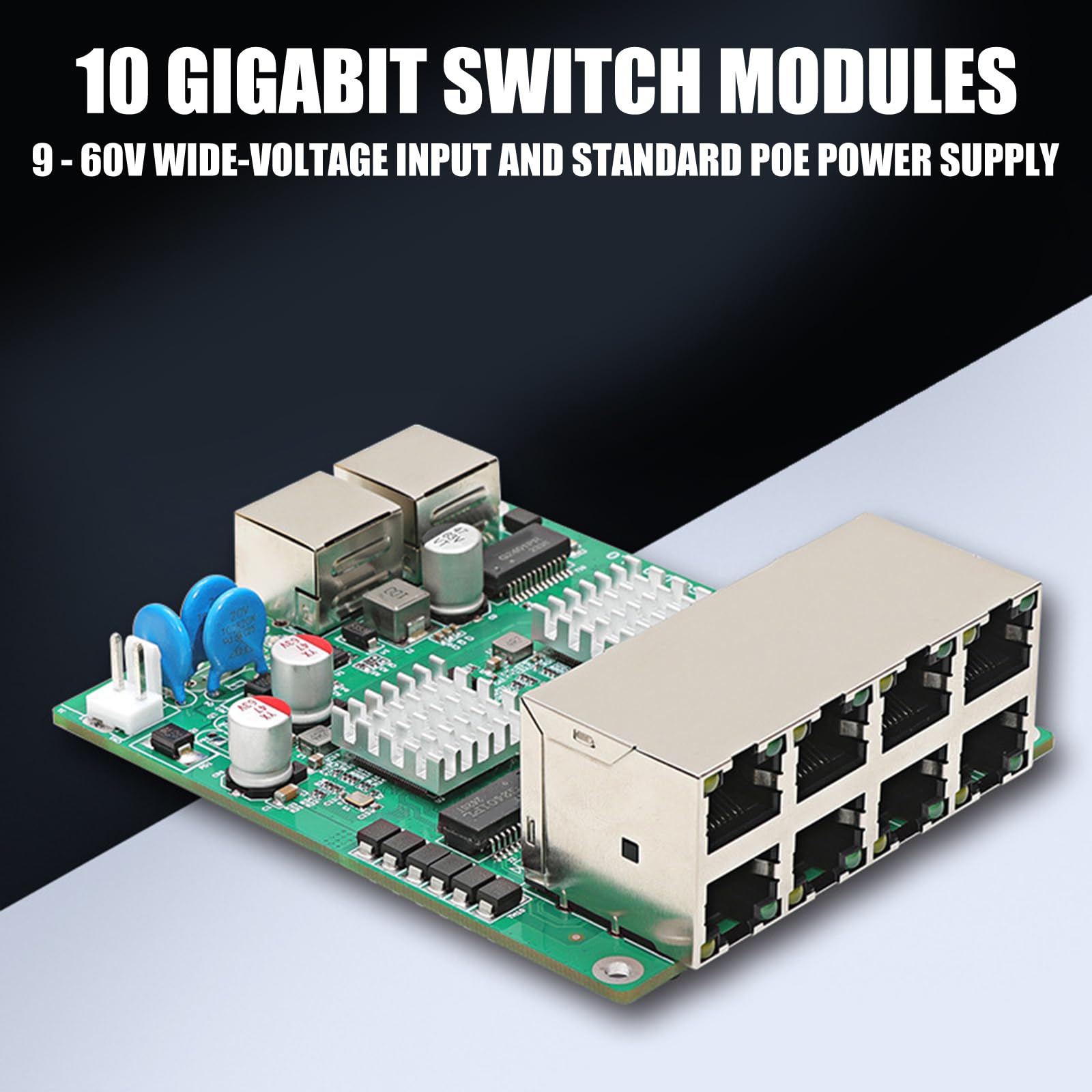 Switch di rete Gigabit a 10 porte 8 PoEs Port Plugs and Play Design per una facile installazione e configurazioni