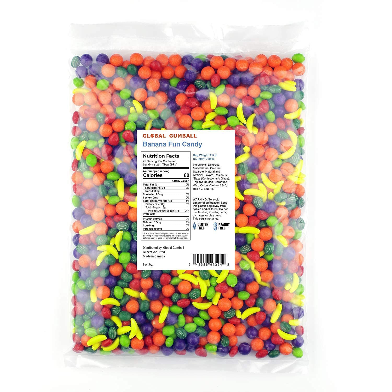 Nitwitz Bulk Candy Hard Candy for Kids 2 Lb Fruit Shape Candy