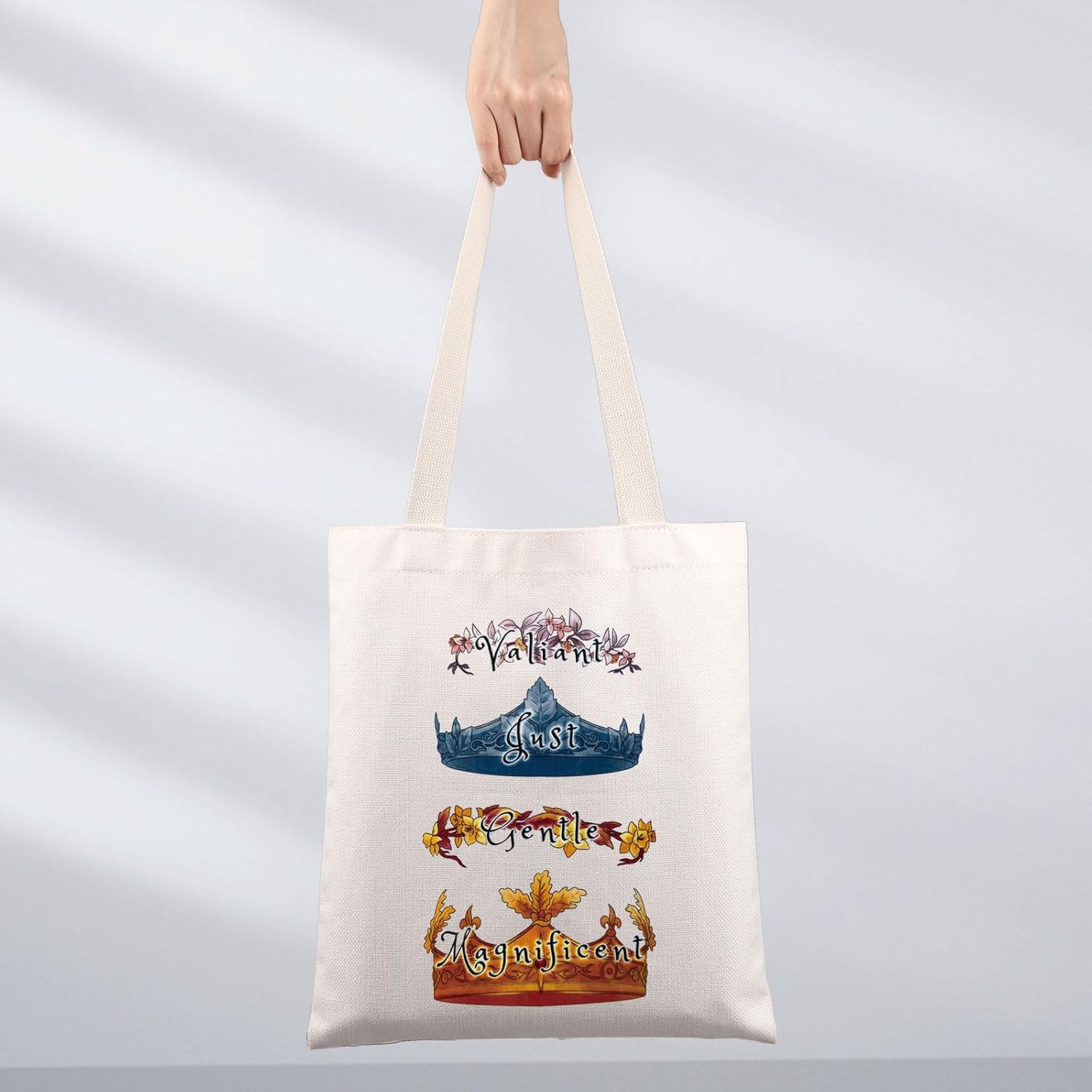 JNIAP The Kings And Queens Of Crowns Tote Bag Fantasy Book Gifts Valiant Just Gentlec Magnificent Tote Bag - Image 5
