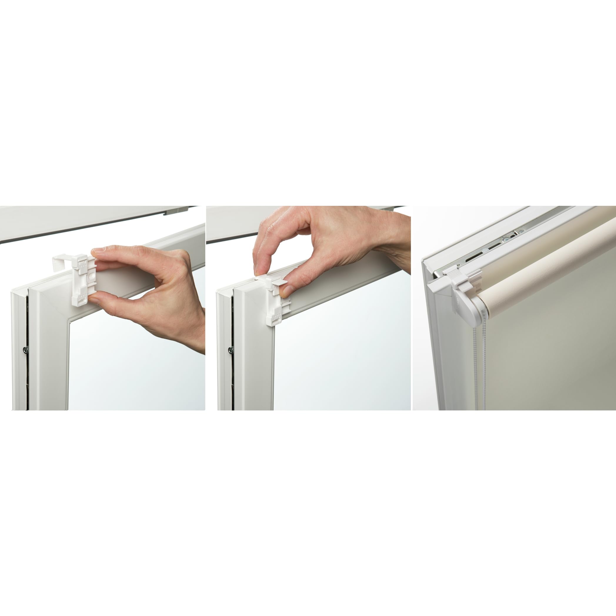 Gardinia Tenda a Rullo con Morsetto di Fissaggio o Adesiva avvolgibile, per Luce Diurna, Opaca, Kit di Montaggio Incluso EASYFIX Bianco, (LxA) 45 x 150 cm