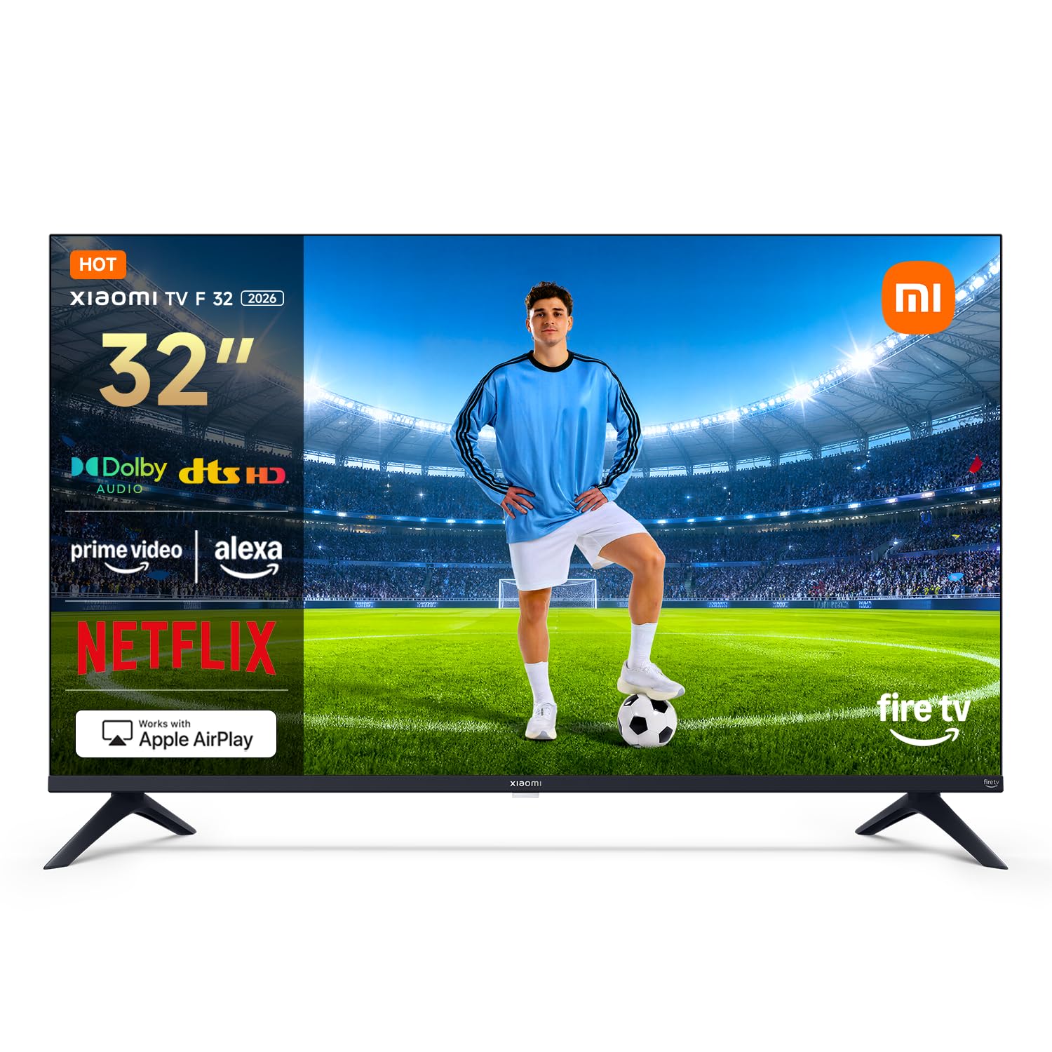 XIAOMI 32 inch F TV, HD, Smart TV, Contrôle Vocal Alexa, Dolby Audio, DTS Virtual:​X, DTS-​HD, AirPlay Compatible