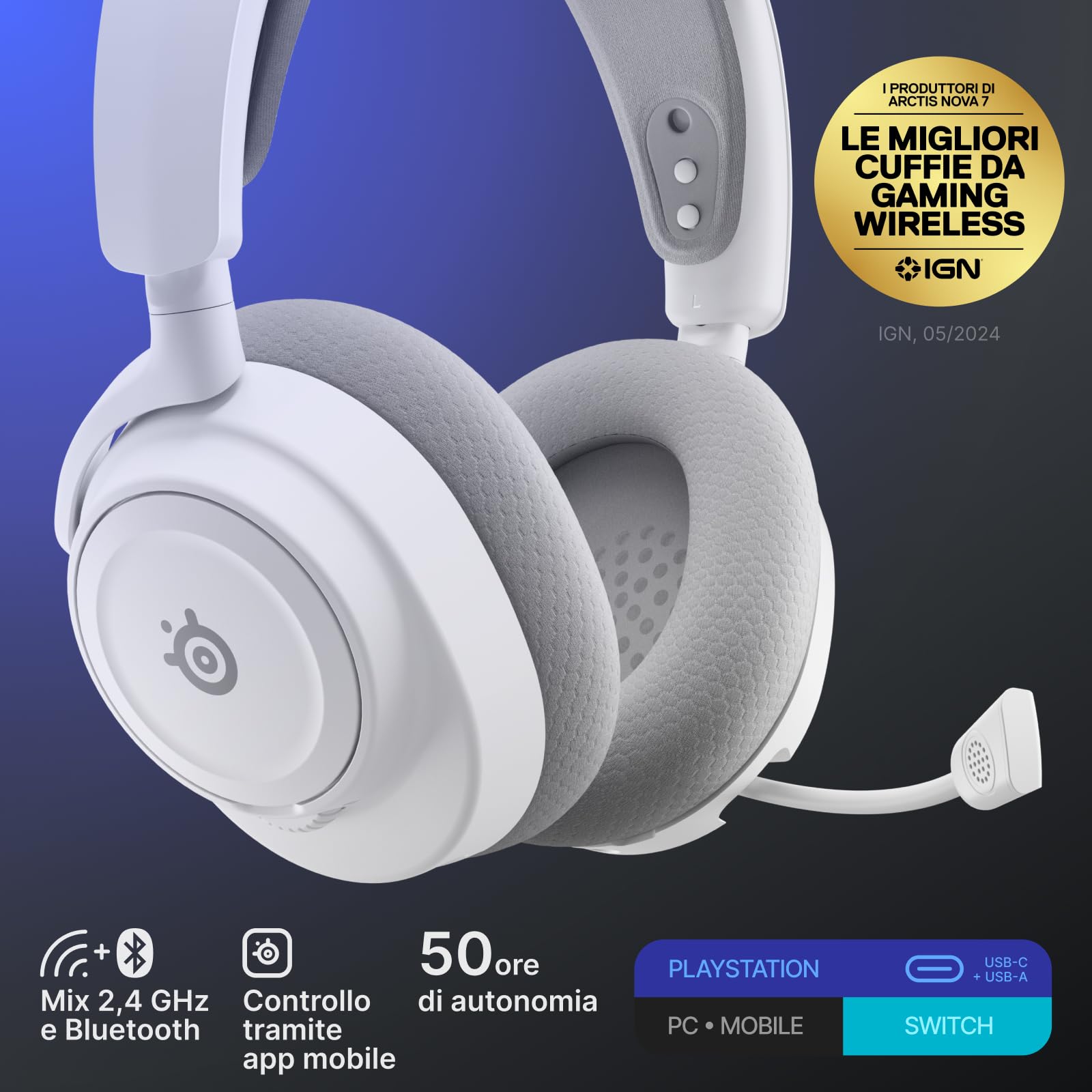SteelSeries Arctis Nova 7P Wireless Gen 2 Gaming Headset - Dettaglio