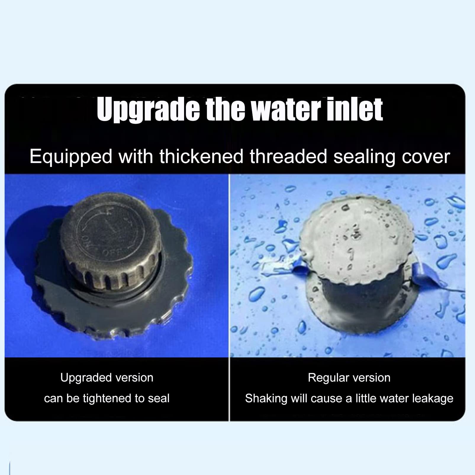 Tanque de agua Bolsa de vejiga de agua plegable, Bolsa de contenedor de almacenamiento de agua flexible y plegable Bolsa de depósito de emergencia de gran capacidad Barril colector de agua de lluvia