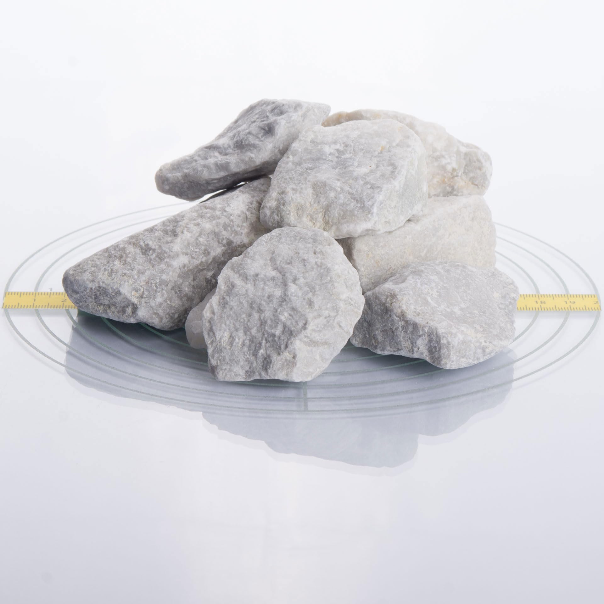 Schicker Mineral Marmor Ziersplitt weiß 25 kg, farbechter Naturstein, witterungsbeständig, ideal zur Gartengestaltung (Marmor Splitt, 32-56 mm)
