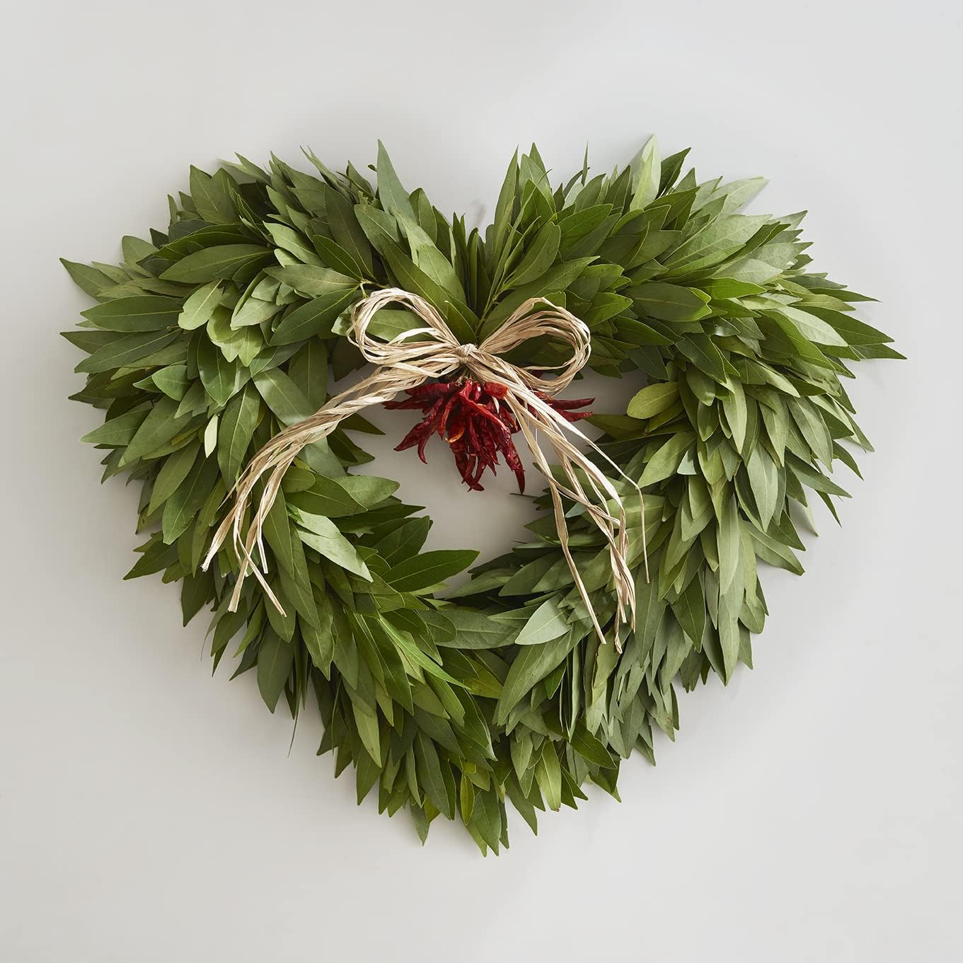 Fresh Heart Shaped Bay Leaf Wreath