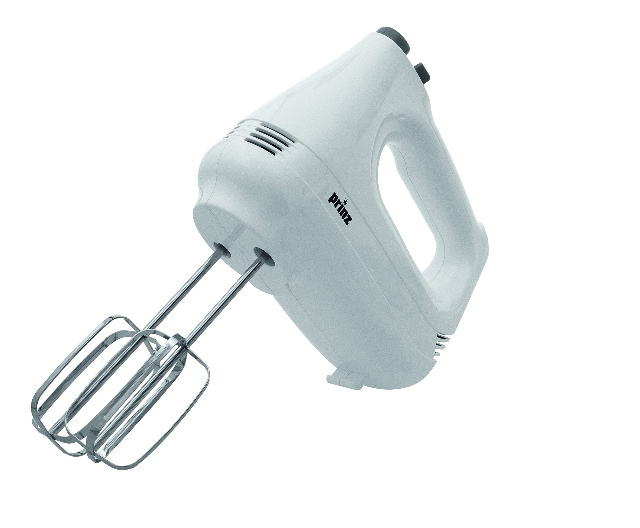 Prinz Handmixer PZ-HM1 – Testurteil Haus & Garten Test gut (1,5) 6/2024 – 200 W, 6 Stufen + Turbo, Edelstahl-Rührbesen & Knethaken, Auswurftaste, spülmaschinengeeignet