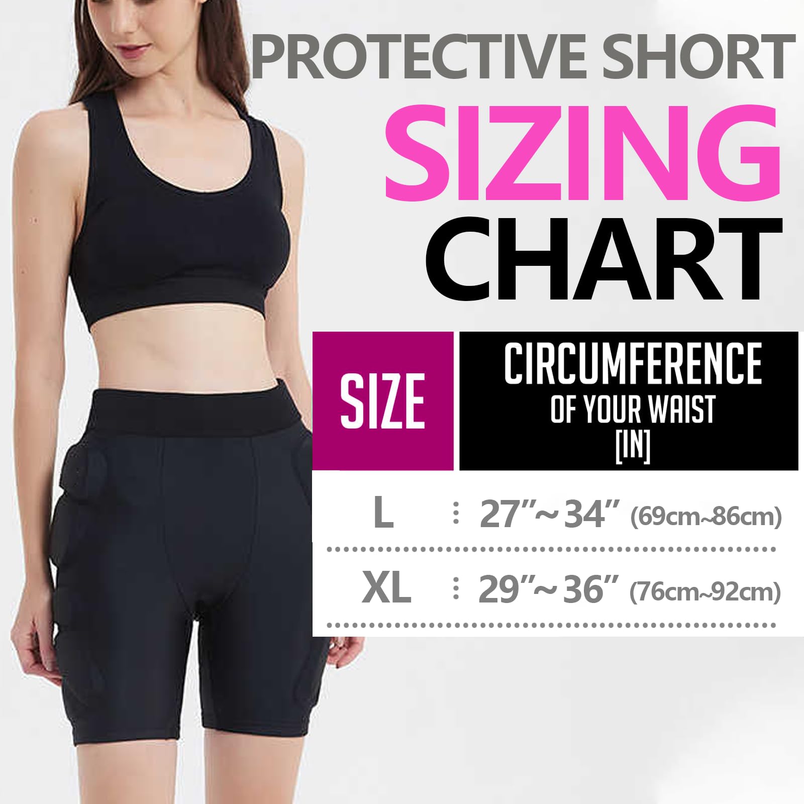 Protezione 3D Hip Butt EVA Imbottito Pantaloni Corti Protezione Gear Guard Impact Pad Sci Pattinaggio su ghiaccio Snowboard Nero