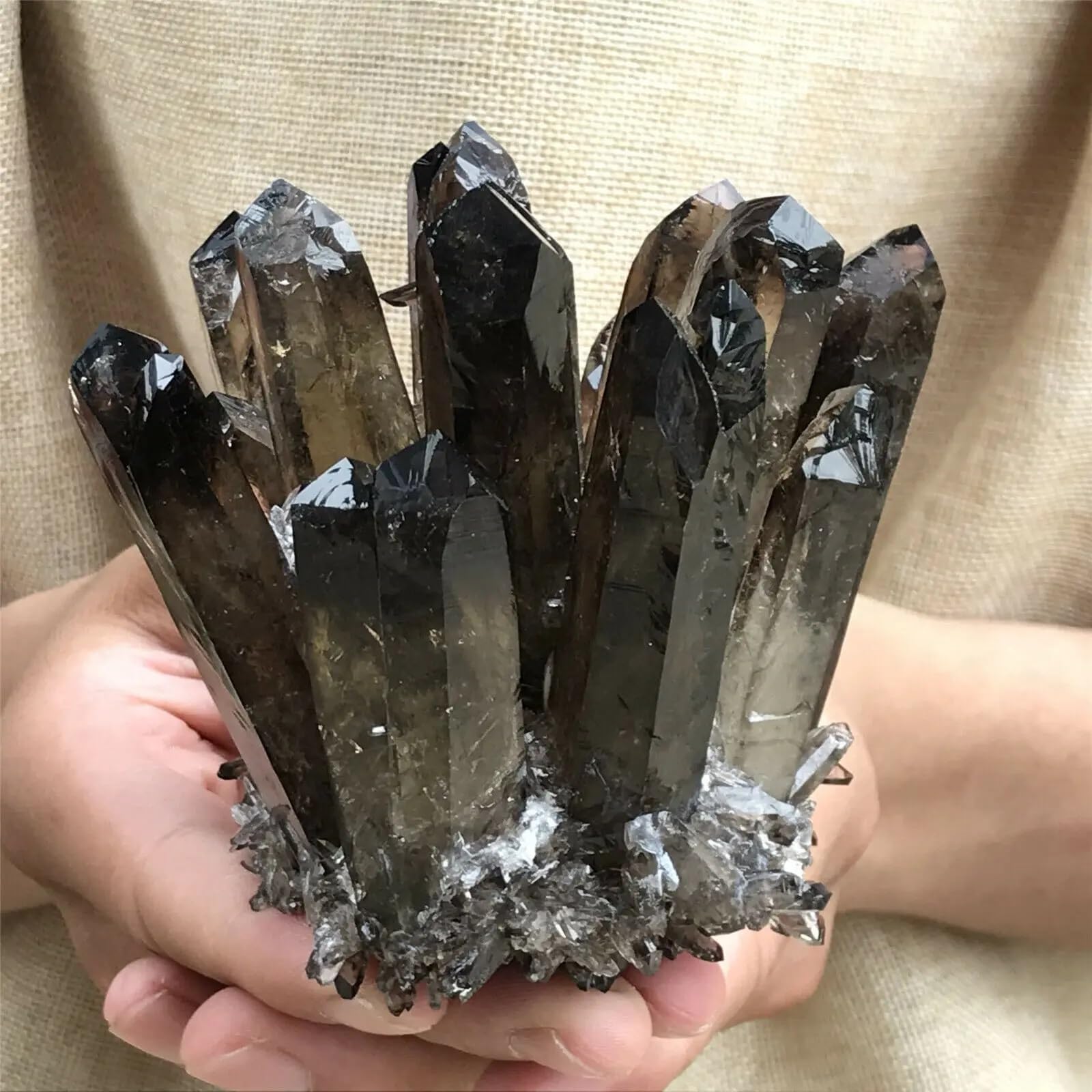 KJEBVHIRS Stone Black Crystal Cluster specimens, Furniture and Office Accessories, Gifts(400-500g)