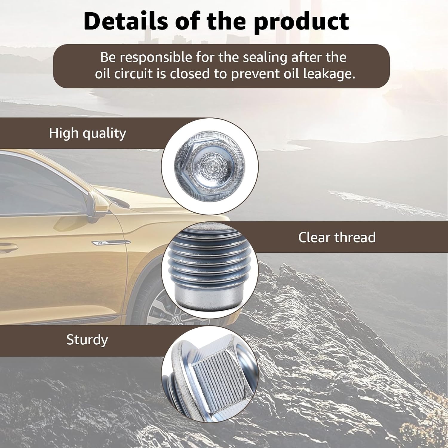 2PCS for Subaru Oil Drain Plug 32195AA021 with Washer Crush 803916010 Kit for Subaru 2017-2025 Forester, 2016-2025 Crosstrek, 2019-2025 Ascent