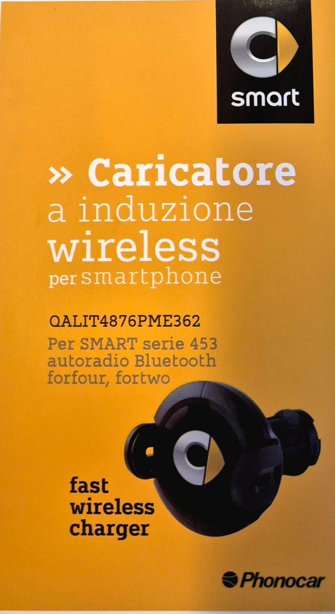 Caricatore a Induzione Wireless per Smartphone compatibile Smart 453 PME362