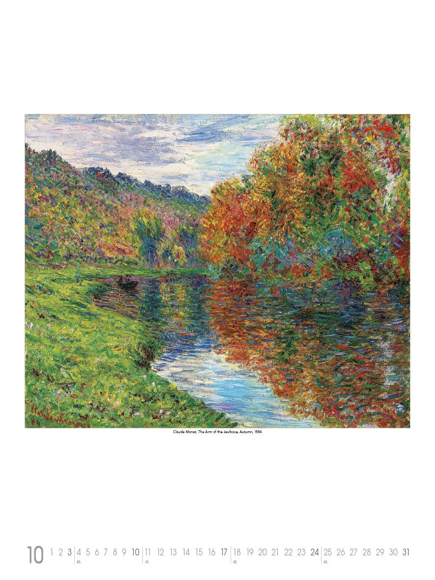 Claude Monet 2027: Kunstkalender 42x56 cm mit Meisterwerken des Impressionismus und sprachneutralem Kalendarium