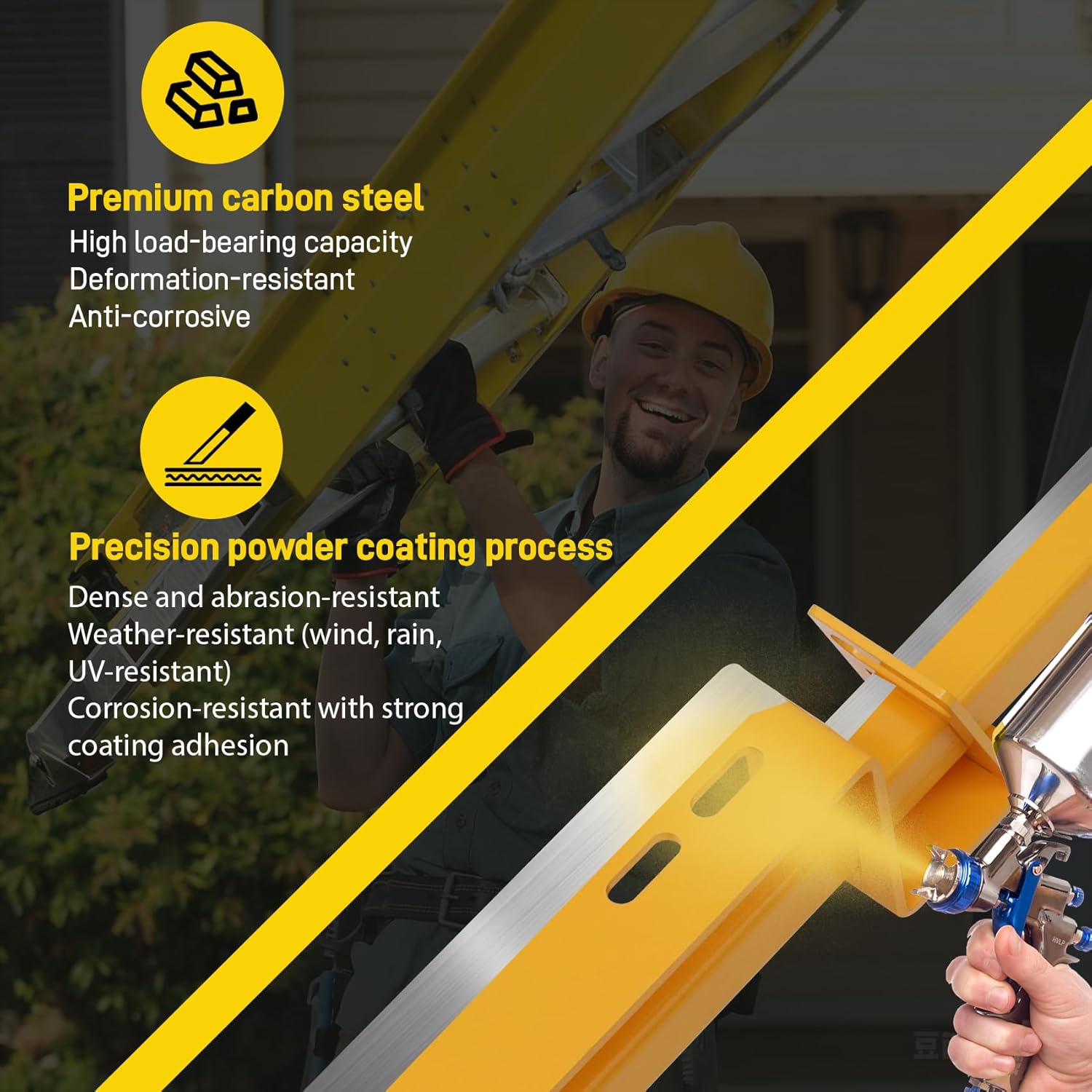 Roof Hatches Ladder Safety Post | Roof Hatch Safety Post with Strong Support & Sturdy Hand Assist | Essential Roof Hatches Ladder Accessory for Roofing Work
