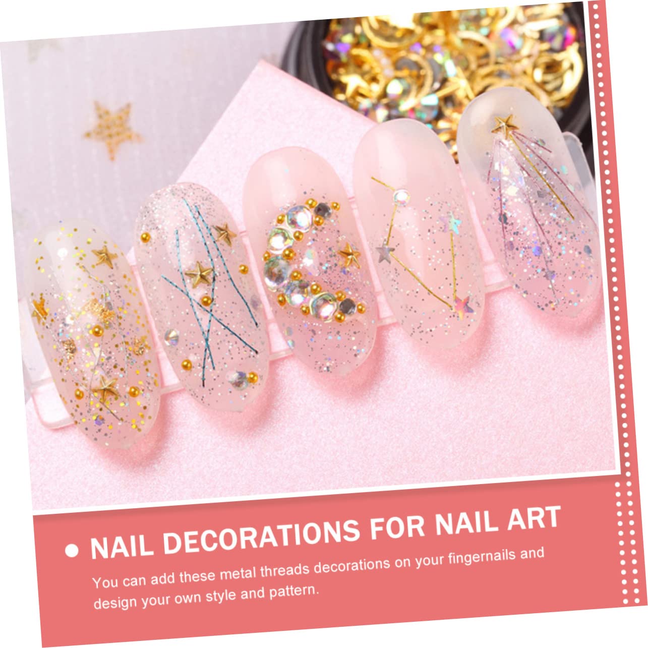 Manicure Metal Wire Decorative Threads for Nail Art Unique Shiny Effects for Elegant Nail Decoration