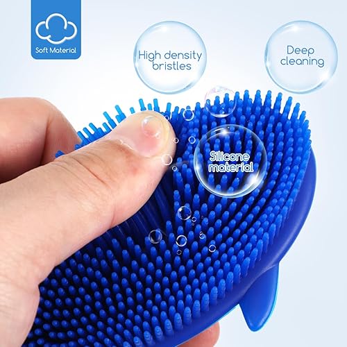 Miniatura 2 de VICASKY Cepillo sensorial prémium para niños o autismo, limpiador corporal de silicona suave, 2 en 1, cepillos sensoriales de terapia ocupacional,