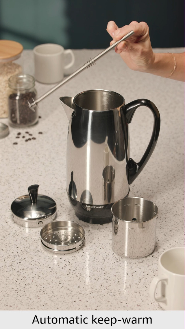 Amazon.com: Farberware 12 Cup Electric Coffee Percolator, Coffee