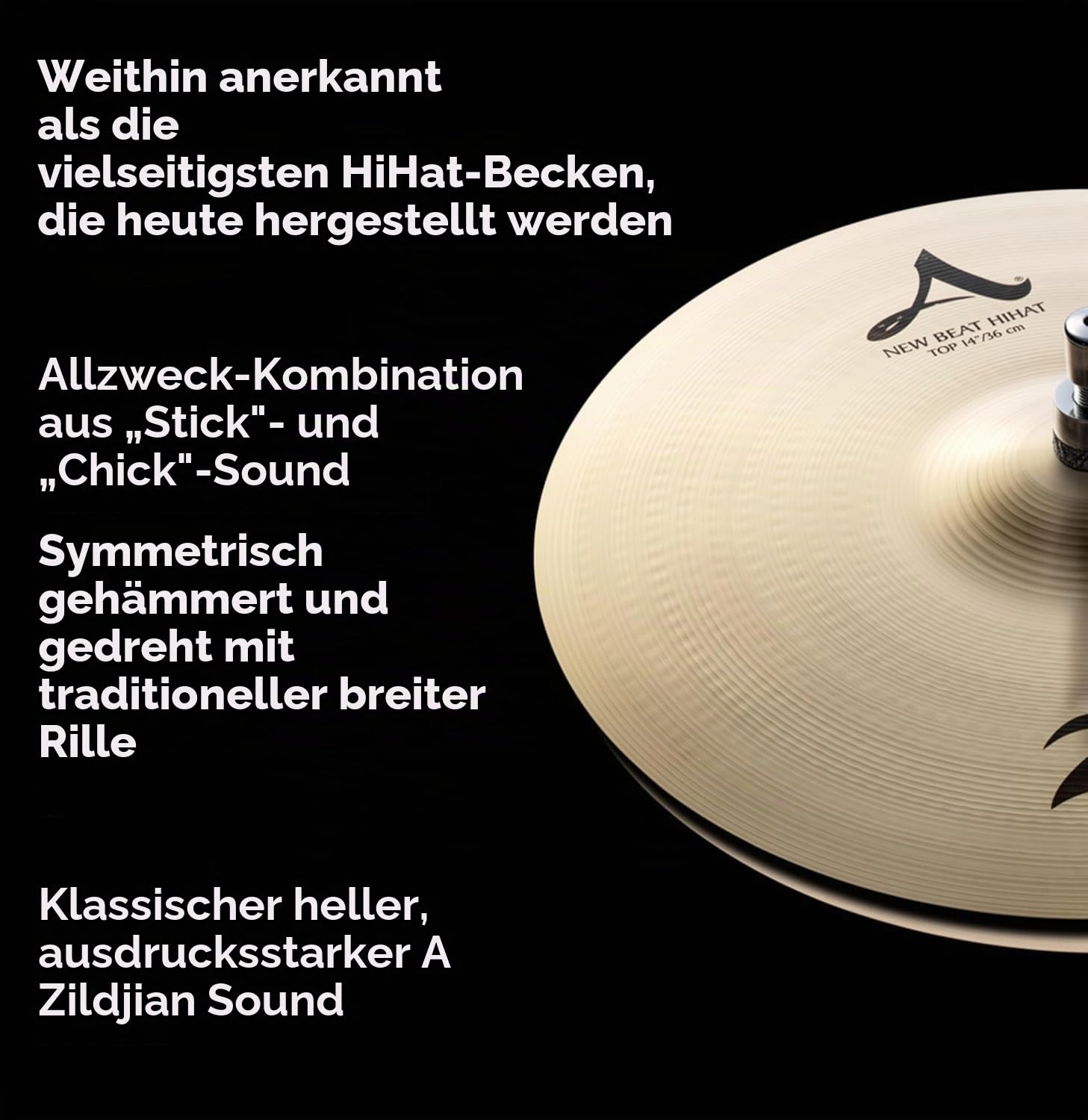 Zildjian A Zildjian Series - 14 Zoll New Beat Hi-Hat Cymbals - Pair