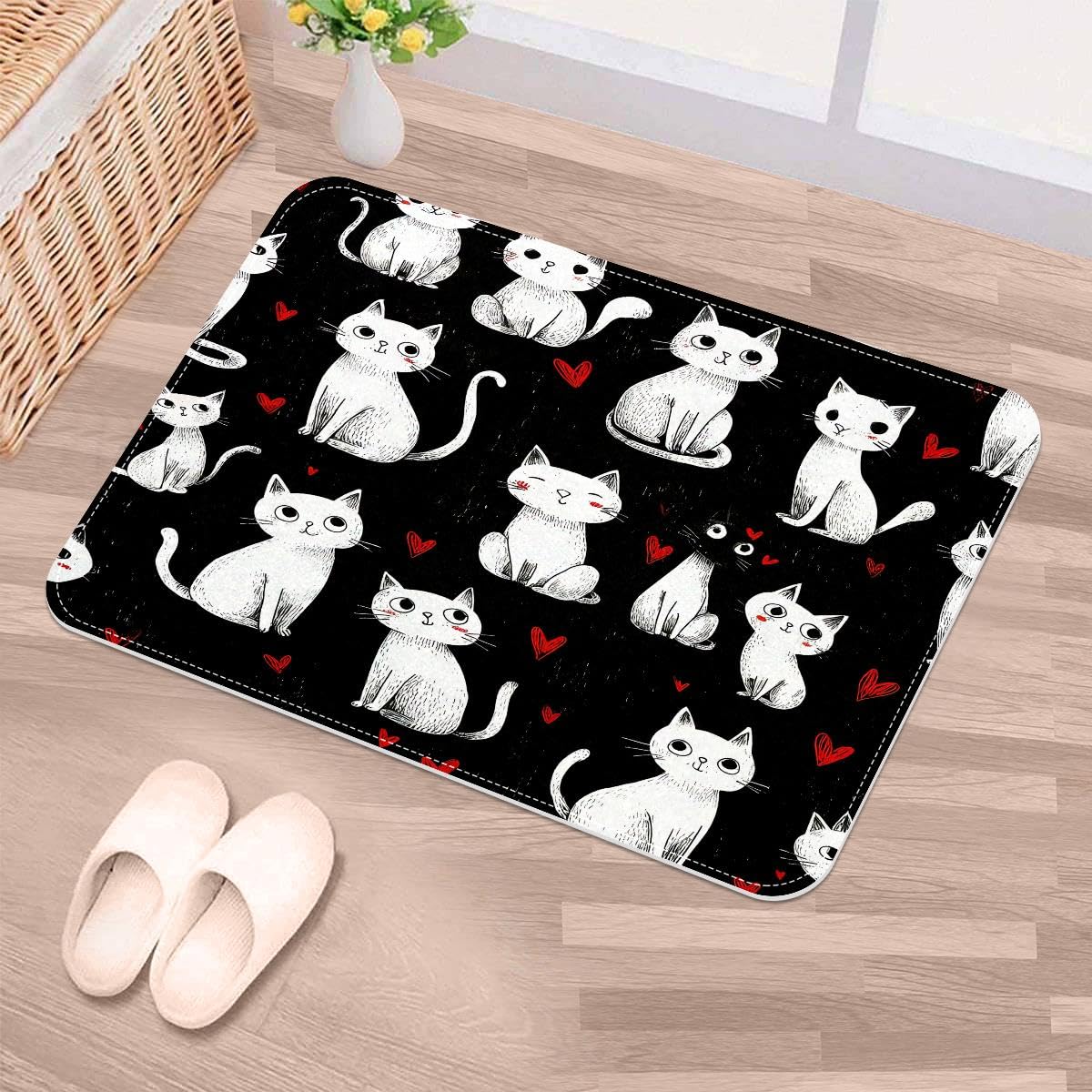 Tapete para puerta súper absorbente de 50x80 cm lavable a máquina con base antideslizante