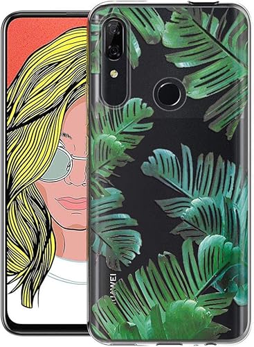 Eouine Funda para Huawei Y9 Prime 2019, funda transparente con patrón ultradelgada, a prueba de golpes, de gel suave de poliuretano termoplástico,